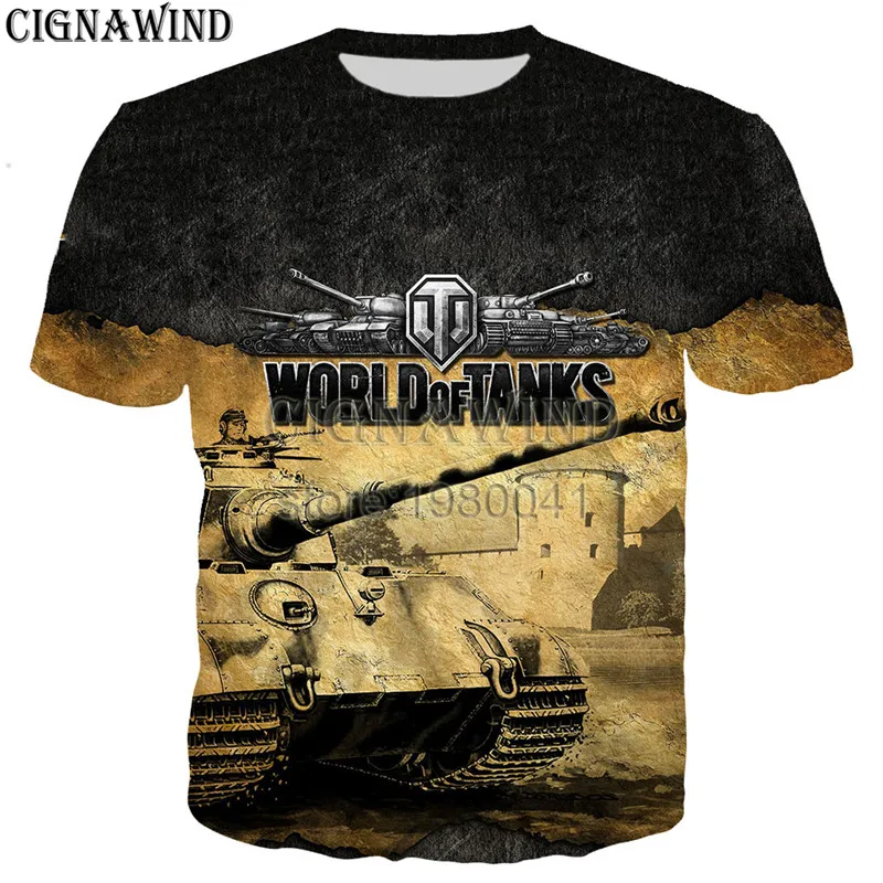 Футболка Мужская/женская с 3D принтом World Of Tanks повседневный стильный топ в стиле