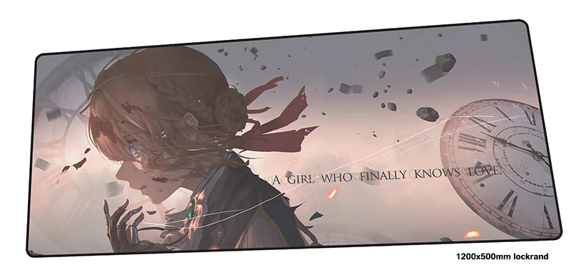 Violet evergarden коврик для мыши 1200x500 мм коврики для мыши HD Печать игровой коврик для мыши геймер дешевый персонализированные коврики для мыши Клавиатура ПК коврик