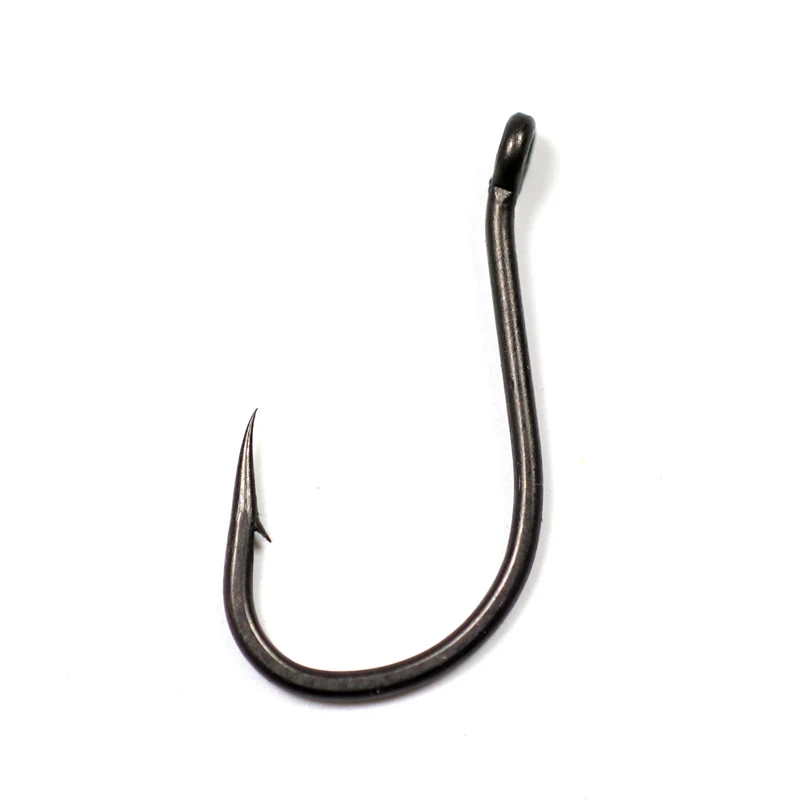 

Bimoo 100pcs Teflon Coated Out-Turned Eyed Chod Rig Boilie Carp Hooks Matte Black Micro Barb Carp Fishing Hook Size 2 4 6 8 10