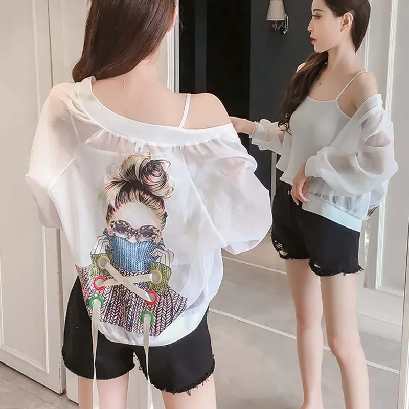 Back Bandage Thin Basic Jacket Coat Women 2018 Summer Fashion Portrait Print Bomber Jacket Sunscreen Clothes jaqueta feminina Back Bandage Thin Basic Jacket Coat Women 2018 Summer Fashion Portrait Print Bomber Jacket Sunscreen Clothes jaqueta feminina