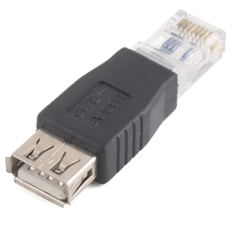 2PCS USB A Female to RJ45 Adapter Connector 613in Computer