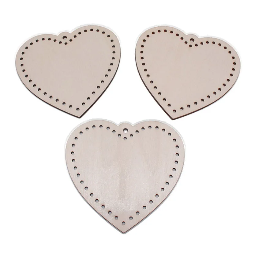 

set of 50 diy wood carved wood love heart wedding decoration