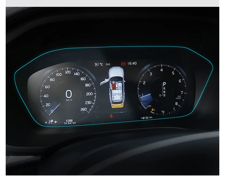 Автомобиль для укладки Аксессуары 1 шт для Volvo XC60 центральной консоли приборной панели защитная накладка мягкие фильм HD