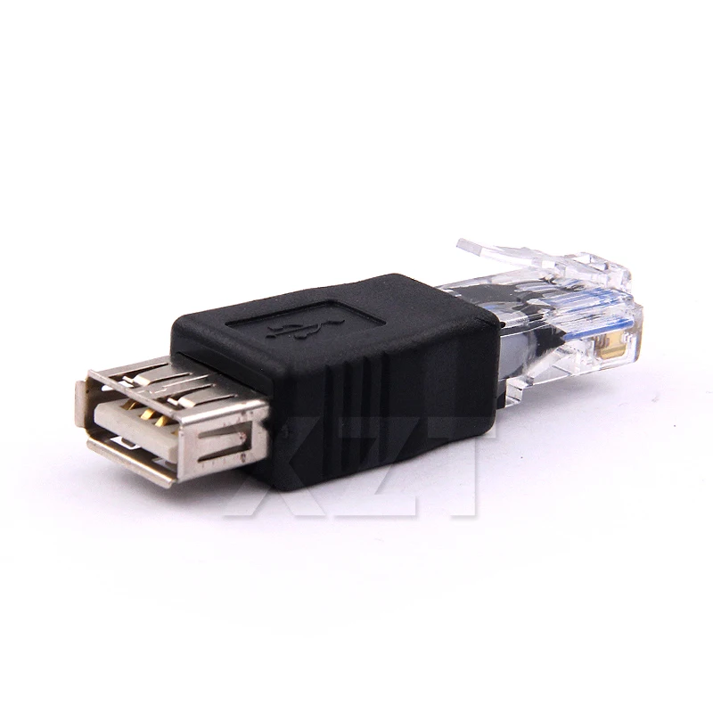 10 шт./лот разъем адаптер RJ45 с разъемом типа Папа USB 2 0 AF гнездо сетевой кабель LAN для