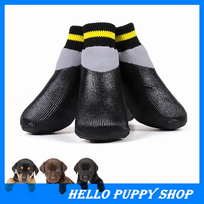 Hellomoon 4pcs Socks for Dogs New Bright Colors Outdoor Waterproof Dog