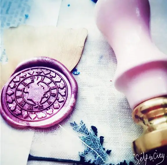 

Rabbit Spade Clock Tea Party Wax Seal Stamp, Wedding Sealing Wax Seal/gift Wax Stamp for pet lover, wedding invitation seal