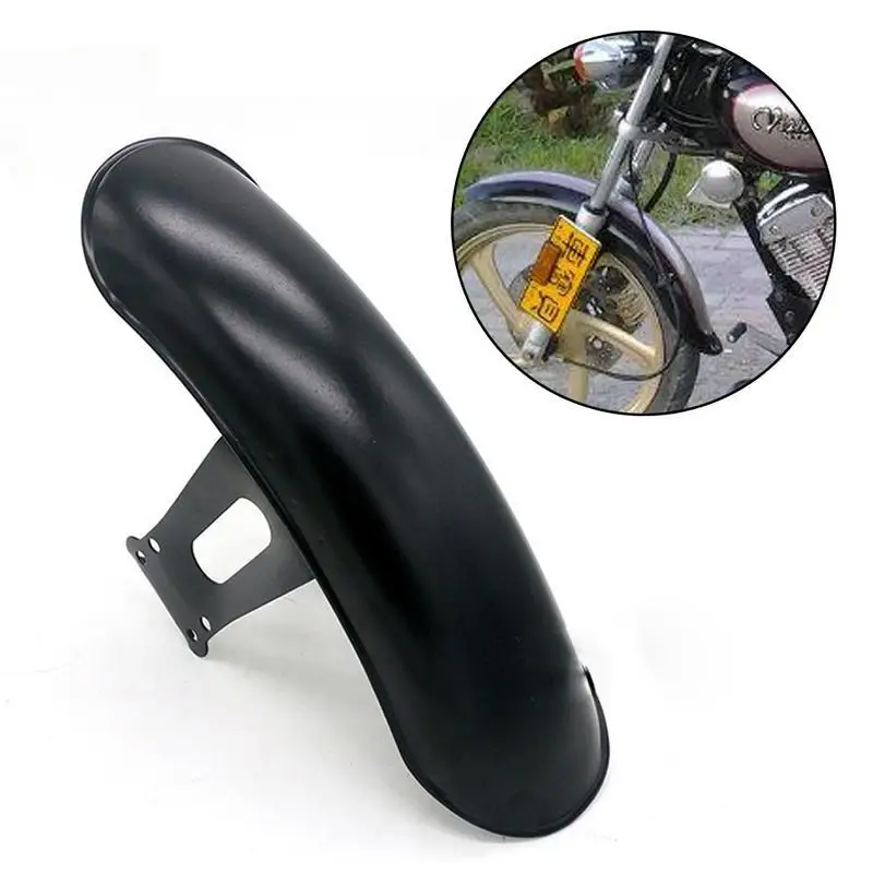 

1pcs Black Metal Motorcycle Front Fender Protector Mudguard Cover For Honda CG125 Motorcycle Retro Retrofit Fender