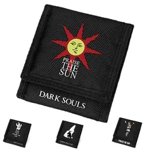 MeanCat Dark Souls Oxford Black Wallet Praise The Sun Dark Souls Money Purse