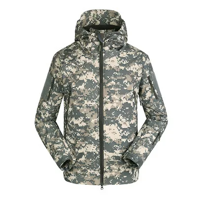 Новинка, Военная Тактическая мужская куртка размера плюс 3XL, водонепроницаемая мягкая оболочка, Змеиный камуфляж, Мужская тактическая армейская куртка, Мужская s - Цвет: 6