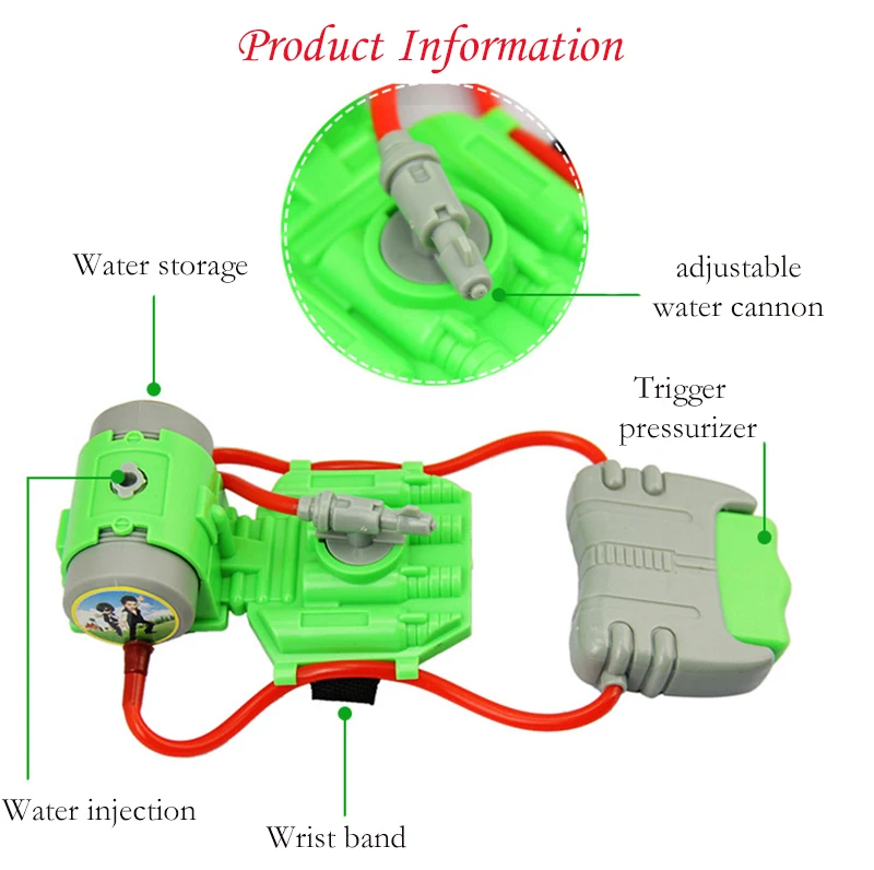 Мини-пистолет водяной пистолет на запястье Детские запястья водный пистолет наружные игрушки летний плавательный бассейн пляжная игрушка на день рождения Рождественский подарок