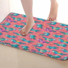 Единорог Стиль Ванная комната Коврики, забавные Нескользящие Для ванной Коврики, Занавески для душа Интимные аксессуары, Коврики Чинг вашей душе Шторы