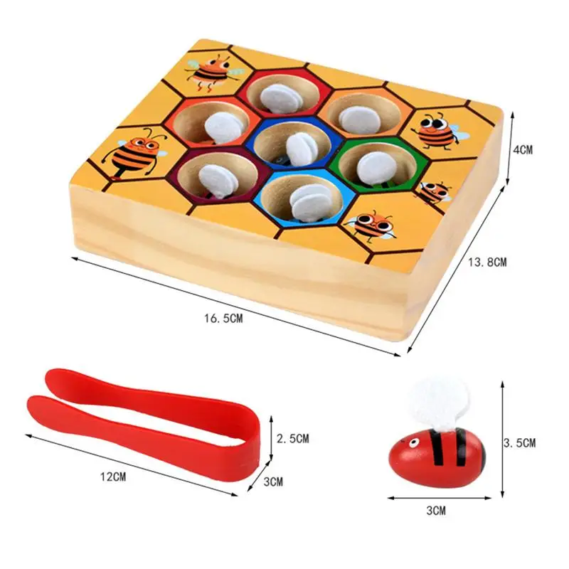 Доска для пчел, деревянная игрушка для обучения Монтессори, Игрушки для раннего образования, подарок для обучения ребенка