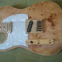 Новинка, левша, натуральное дерево, кремовый, желтый, левша, TL, гитара, стеганый Топ, цельная шея, золотая фурнитура