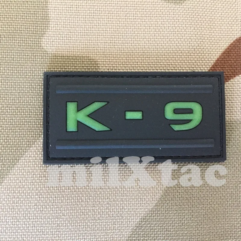 Wholesale Milxtac K9 PVC Morale Patches GITD Glow in the Dark PVC