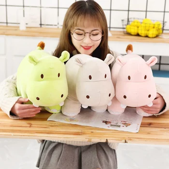 

Kawaii Hippopotamu Toys Super Soft Stuffed Cotton Plush Doll Baby Lovely Animal Bed Pillow Hippo Gift For Children Home Deco