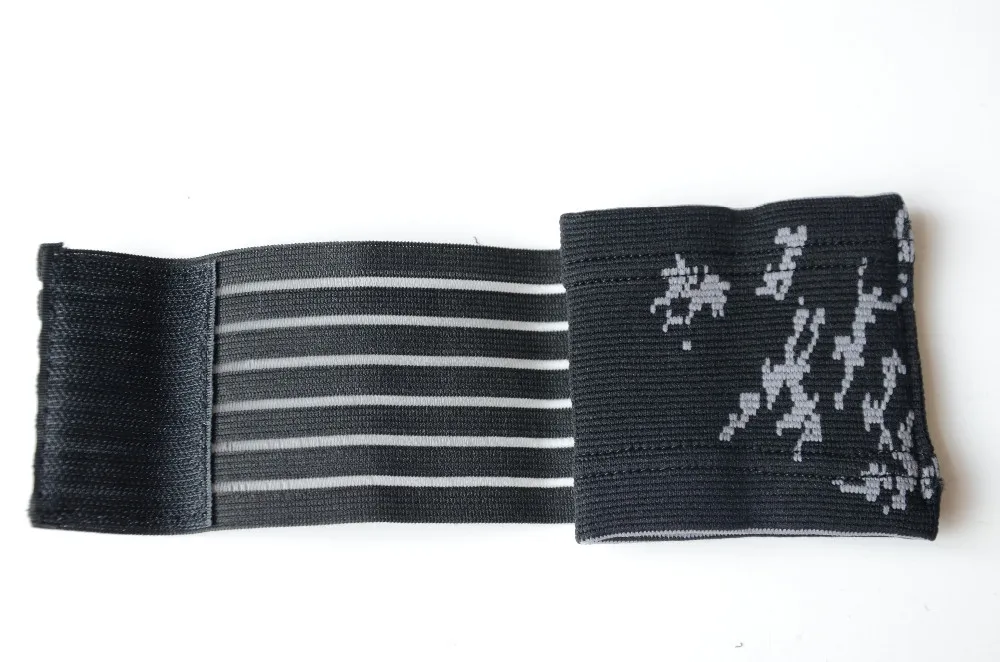 Нейлон и спандекс материал черный Регулируемый дышащий эластичный браслет для поддержки запястья# ST6825