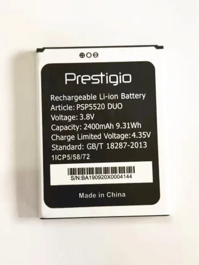 АЗК Новый 2400 мА/ч PSP5520 Батарея для мобильного телефона Prestigio Muze B5 Duo телефон в