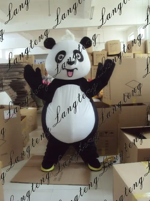 Новинка, panda плюшевый костюм персонажа из мультфильма Маскоты Косплэй пользовательских продуктов настроены