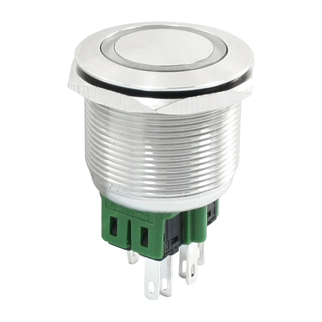 

UXCELL Spdt 25Mm Mounting Green Ring Led Light 24V Momentary Button Switch