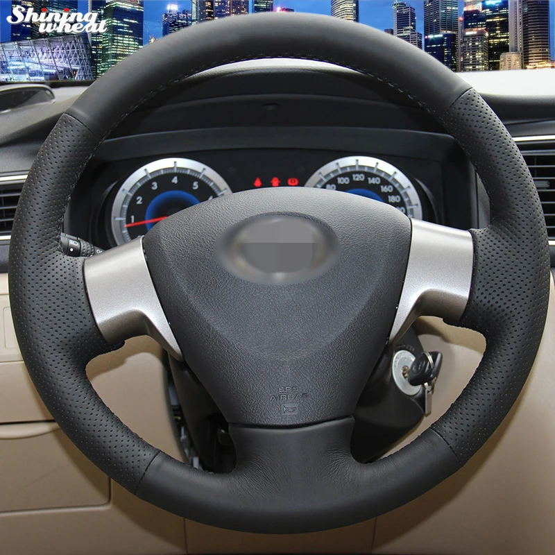 Чехол из искусственной кожи для руля Toyota Corolla 2006 2010 EX|leather steering wheel cover|steering coverwheel