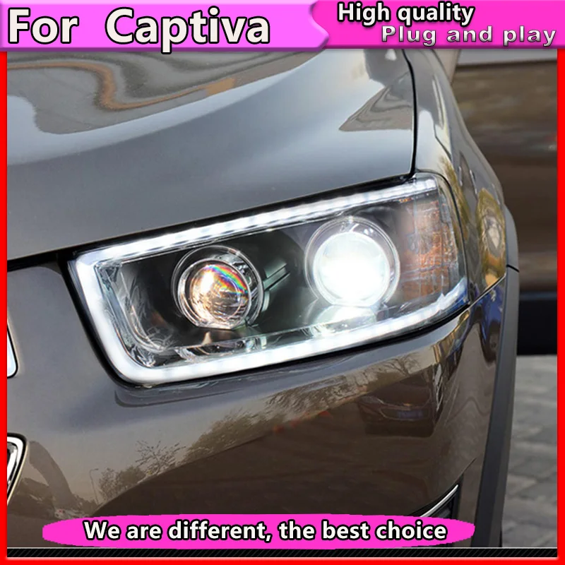 Автомобильные фары для Chevrolet Captiva фары Captiva светодиодный фары DRL H7 D2H Hid вариант Ангел глаз би ксенон луч