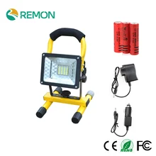Rechargeable Portable Spotlight LED Floodlight 24led Movable Outdoor Camping Light Grassland + 3*18650 Battery + Charger