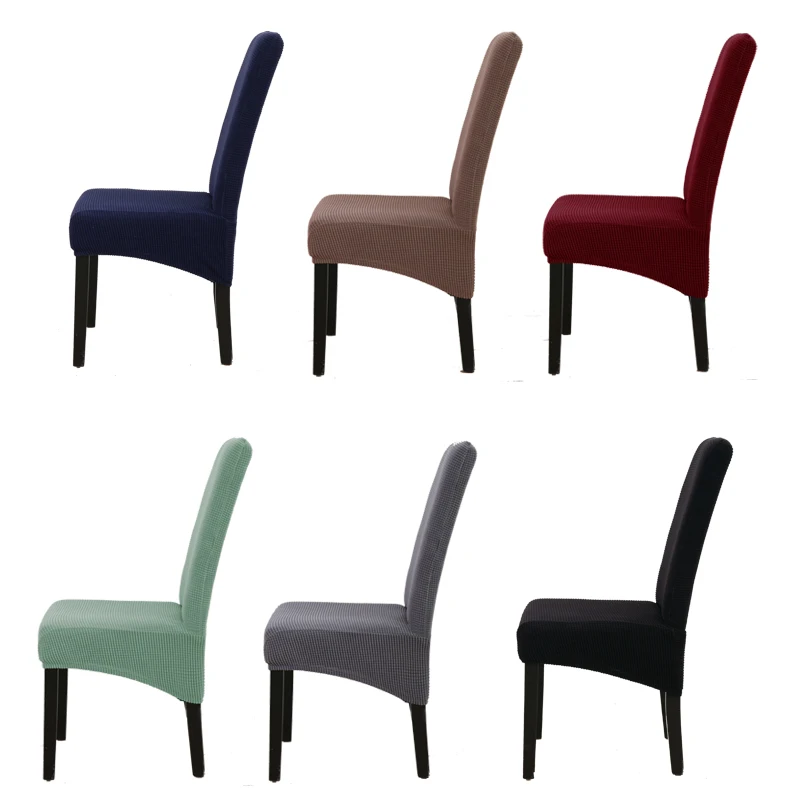 

plush Large Size Chair Cover Spandex Solid Color velvet thick Chair Cover Stretch Seat Cover Chair Covers for Dining Room Office