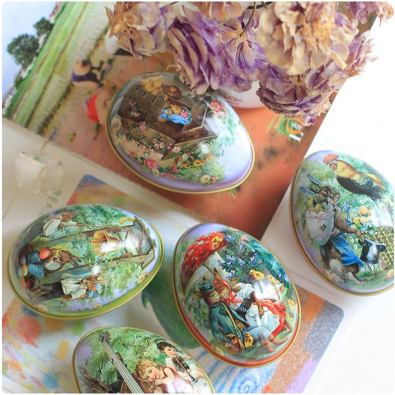 Small-Size-Tin-Easter-Eggs-Shaped-Candy-Box-Tinplate-Case-Easter-Bunny-Chick-Printing-Alloy-Metal