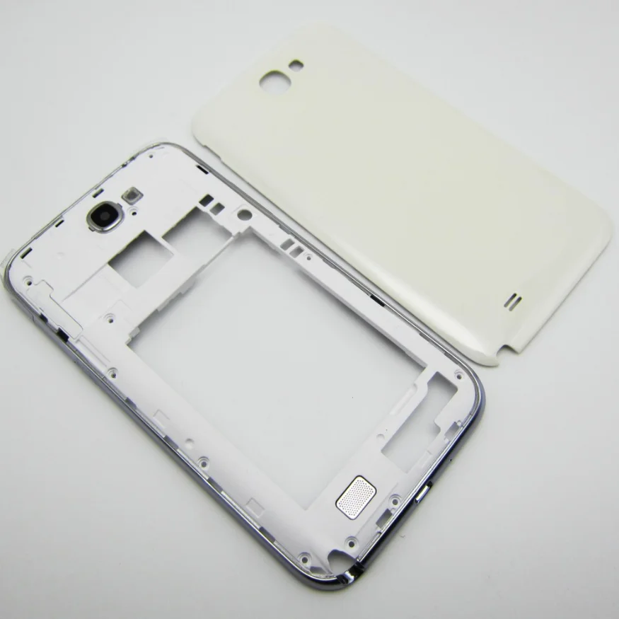 Для samsung Galaxy Note 2 II N7100 Запчасти для авто задняя крышка + ободок средней рамки