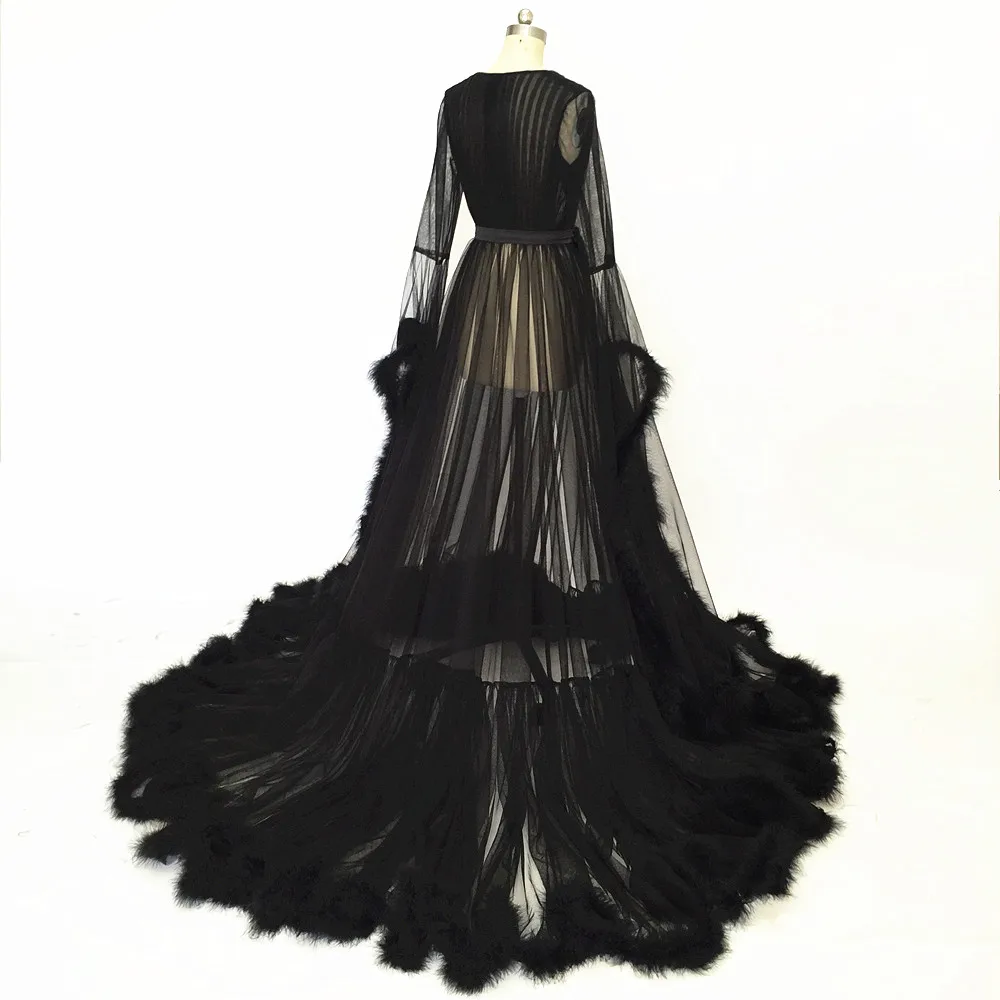 Халат de soiree longue новые сексуальные черные вечерние платья с v-образным вырезом Длинные Выпускные платья для вечерние официальные платья халат с рукавами