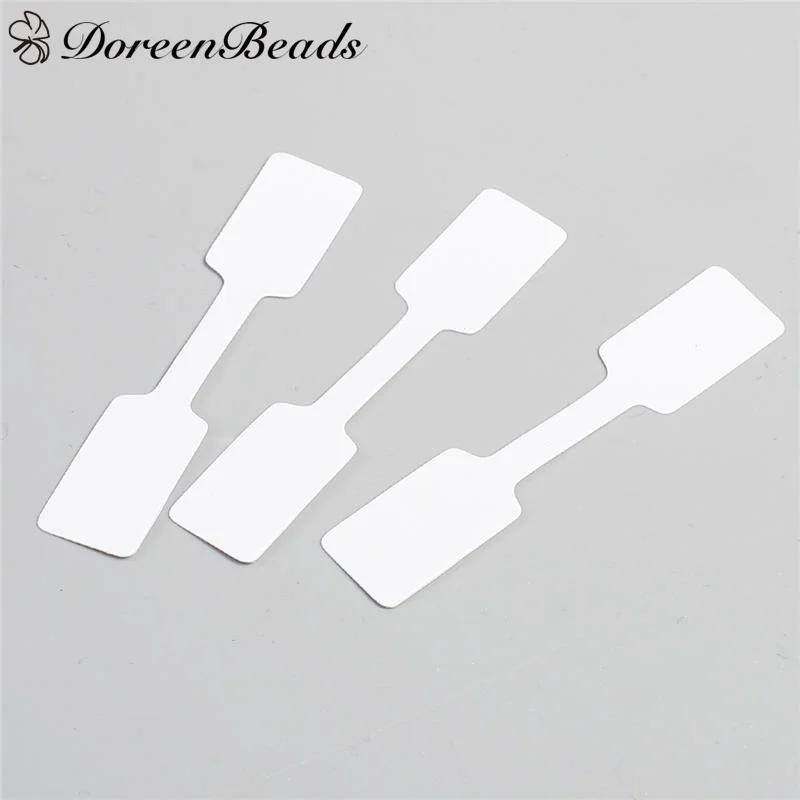 

DoreenBeads Paper Label Tags White Home Market DIY Supplies Multi Use Price Tags 60mm(2 3/8") x 12mm( 4/8"), 50 PCs