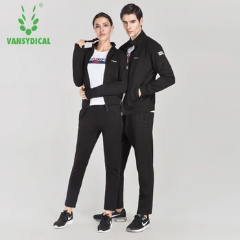 

VANSYDICAL Breathable Running Suits Men Women Sport Suit Set Cotton Warm Sportswear Sweatshirt Jogging Running Tracksuit Men