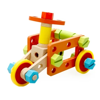 

abay 2019 hot Wooden Nut Fittings Combination Set Educational Toys for Children WB-05