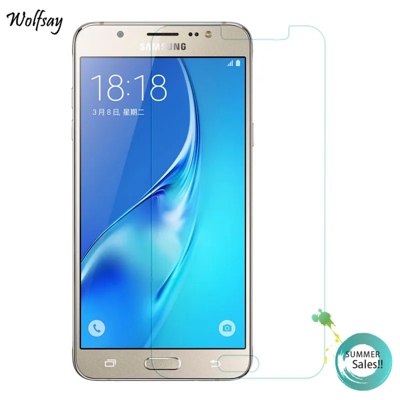 2 шт. защитное стекло для экрана Samsung Galaxy J7 2016 закаленное J710 пленка|glass samsung galaxy|glass