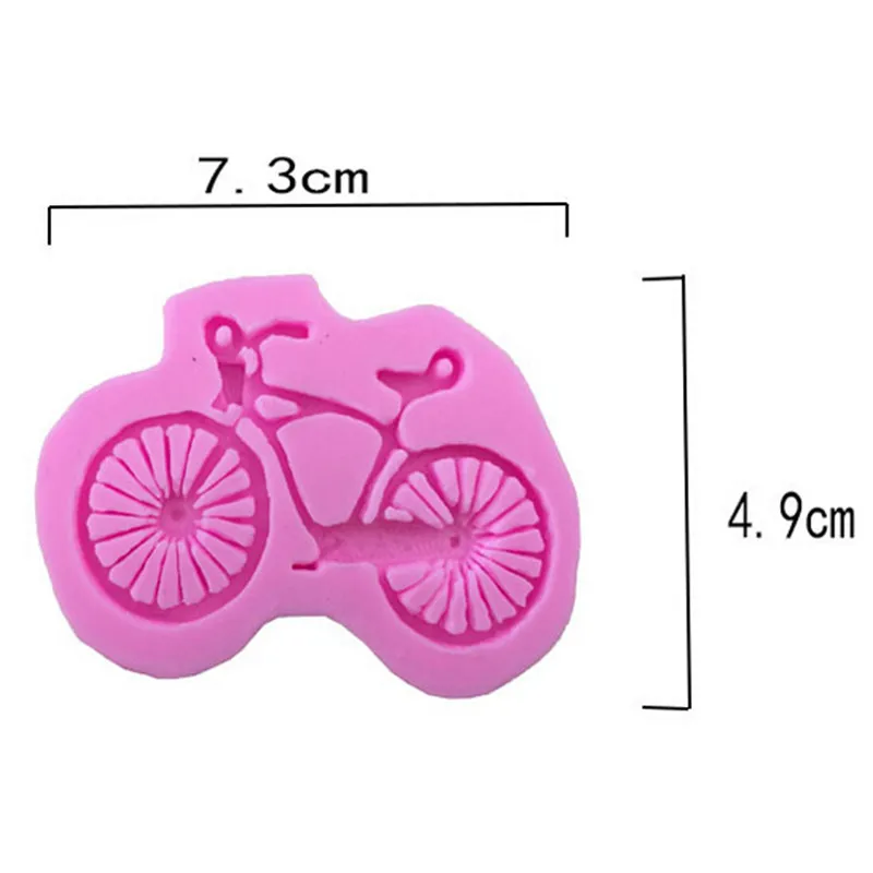2019New Arrival Cake Decorating Tools Bicycle Shape 3D Silicone Fondant Mould Cake Cupcake Mold Design Chocolate Mould Bake Ware