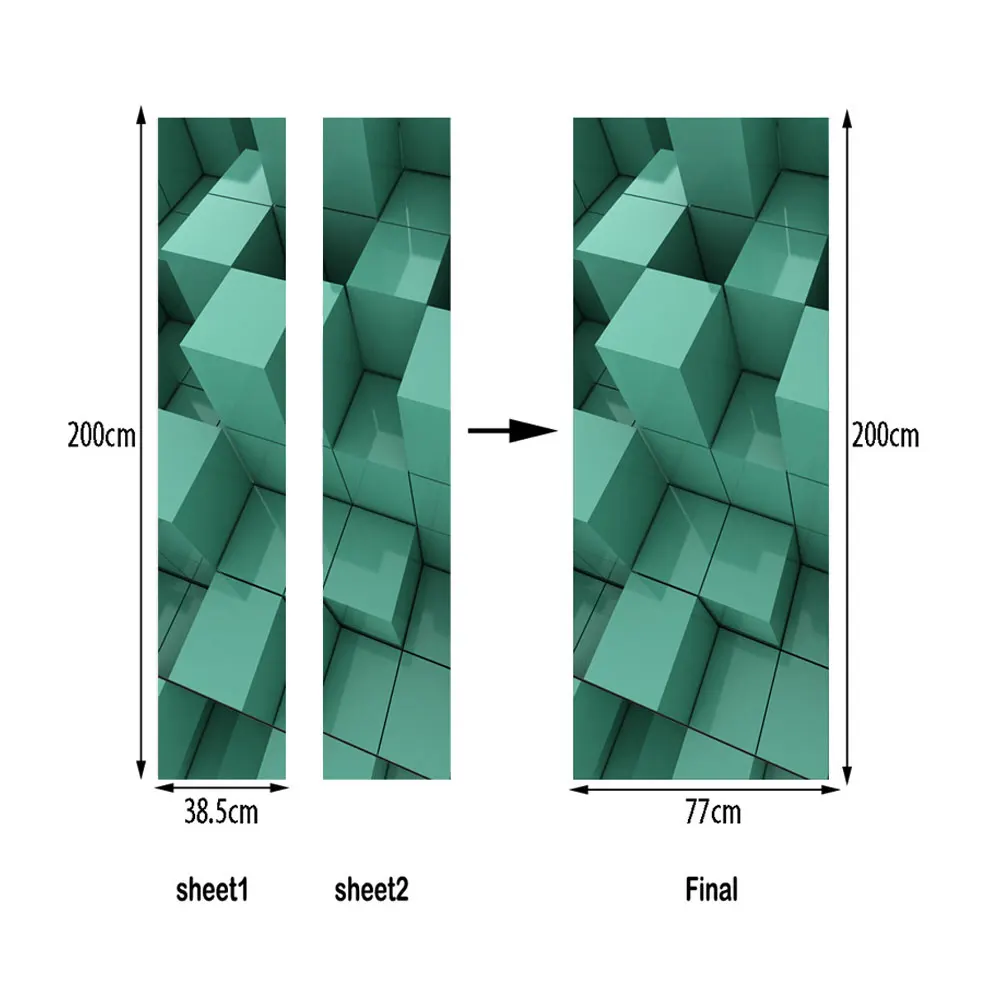 2 шт./компл. Цвет трехмерной двери Арт Декор для дома с возможностью креативного самостоятельного выбора между 3D двери наклейки прекрасно подходят для стены дома номер двери декор