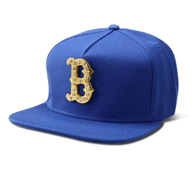 2016 Top quality Bling Letter B Rhinestone Logo Baseball Caps Women men sports Snapback Hats
