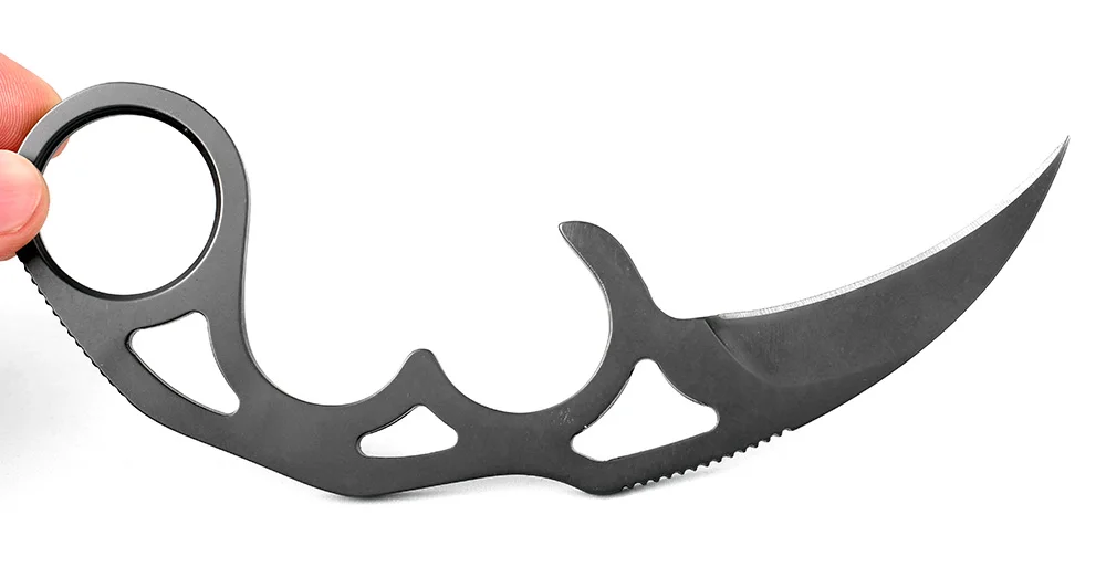 KKWOLF Karambit нож CS GO, охотничий нож для выживания, походный спасательный тактический нож karambit, нож с фиксированным лезвием