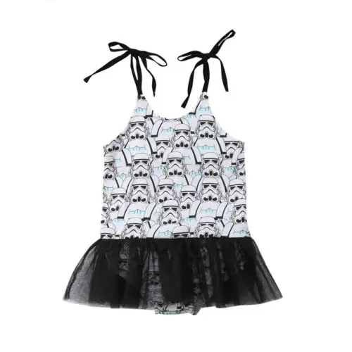 

Infant Baby Girl Kids Star Wars Outfit Set Strap Sleeveless Princess Lace Dress Romper Skirt Sunsuit