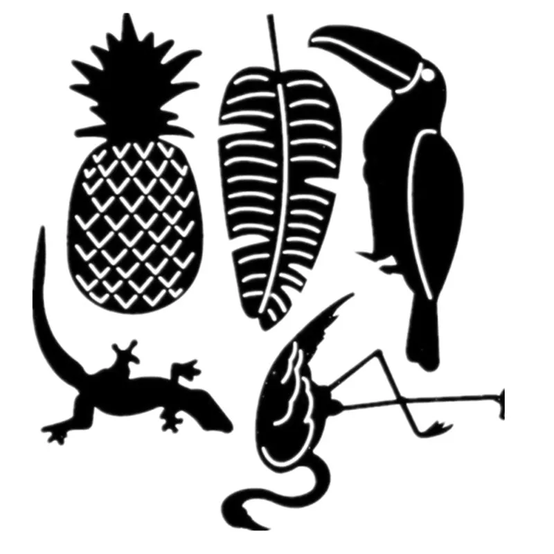 

Pineapple Parrot Crane Gecko 2019 Metal Cutting Dies Stencils For DIY Scrapbooking Paper Decorative Embossing Handcraft Die Cuts