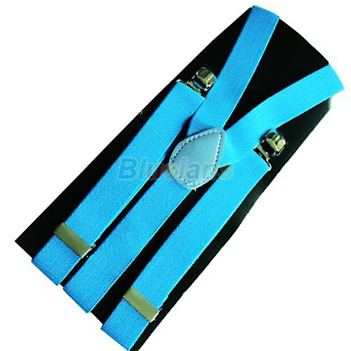 

1PC New Mens Womens Unisex Clip-on Suspenders Elastic Y-Shape Adjustable Braces Colorful 0J6G BCX5