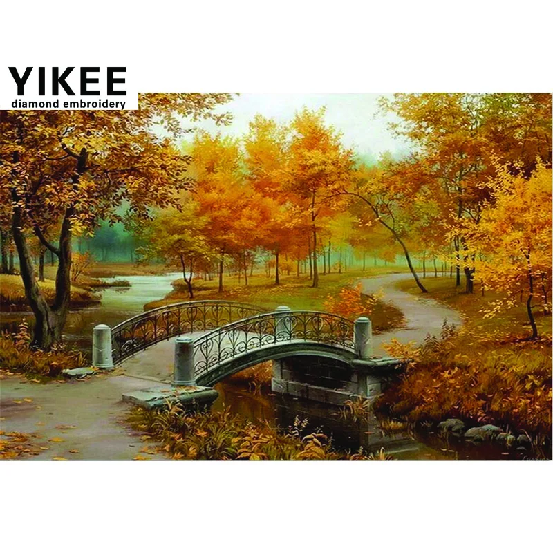 

5d diamond diy painting,autumn tree,paint with diamonds,diamond embroidery landscape