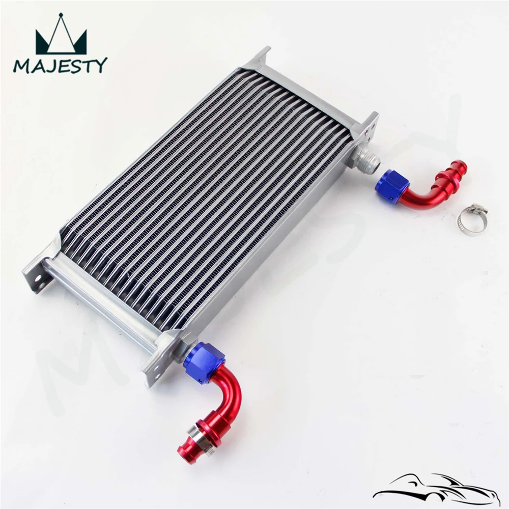 

19 Row Alloy 10-AN Oil Cooler for Universal Cars AN10 Cooling System+ 90 Degree Fittings