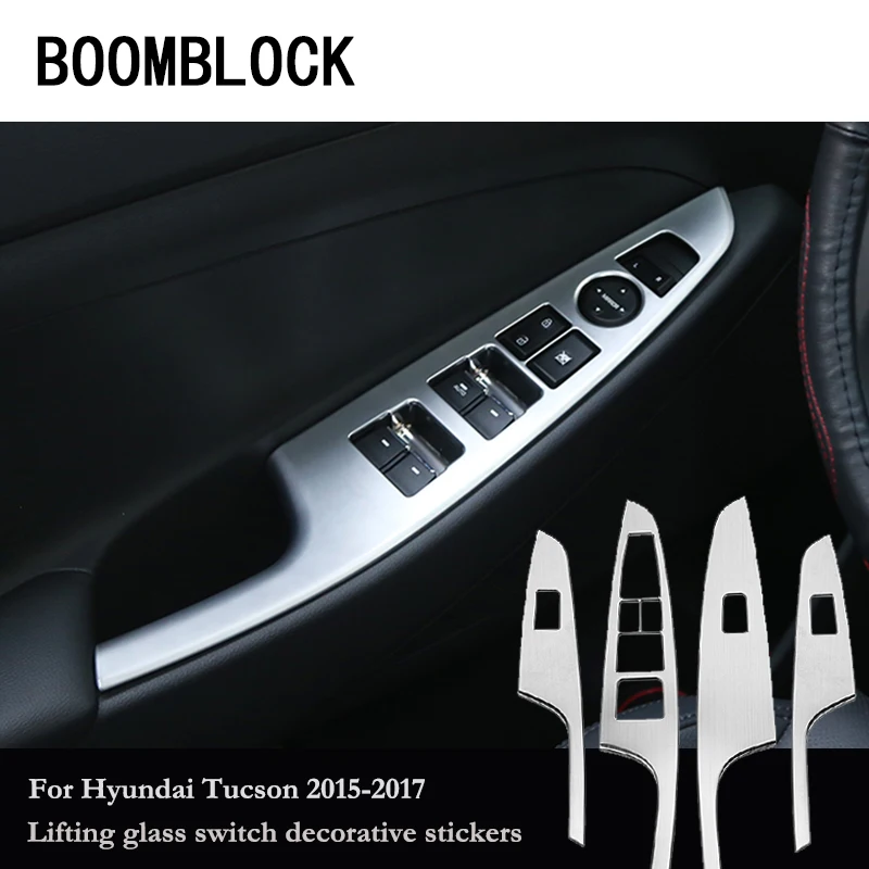 

Car-styling Stickers For Hyundai Tucson 2017 2016 2015 Window Lift Button Door Handle Panel Trim Protective Covers Accessories