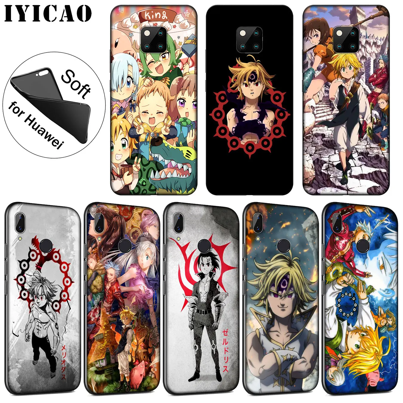 IYICAO 7 pecados capitales Soft Silicone Phone Case for Huawei Mate 30 20 10 Pro Nova 5I 5T 5 4 4E 3i 3 2i Lite Smart |