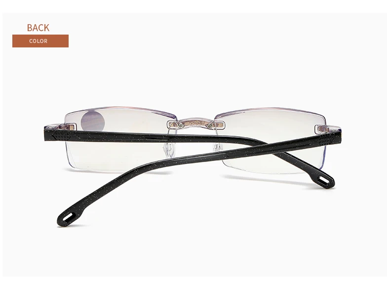 Ультралегкие очки без оправы для чтения, женские и мужские прозрачные линзы, анти-Blu-Ray компьютерные очки, очки для пресбиопии, диоптрий
