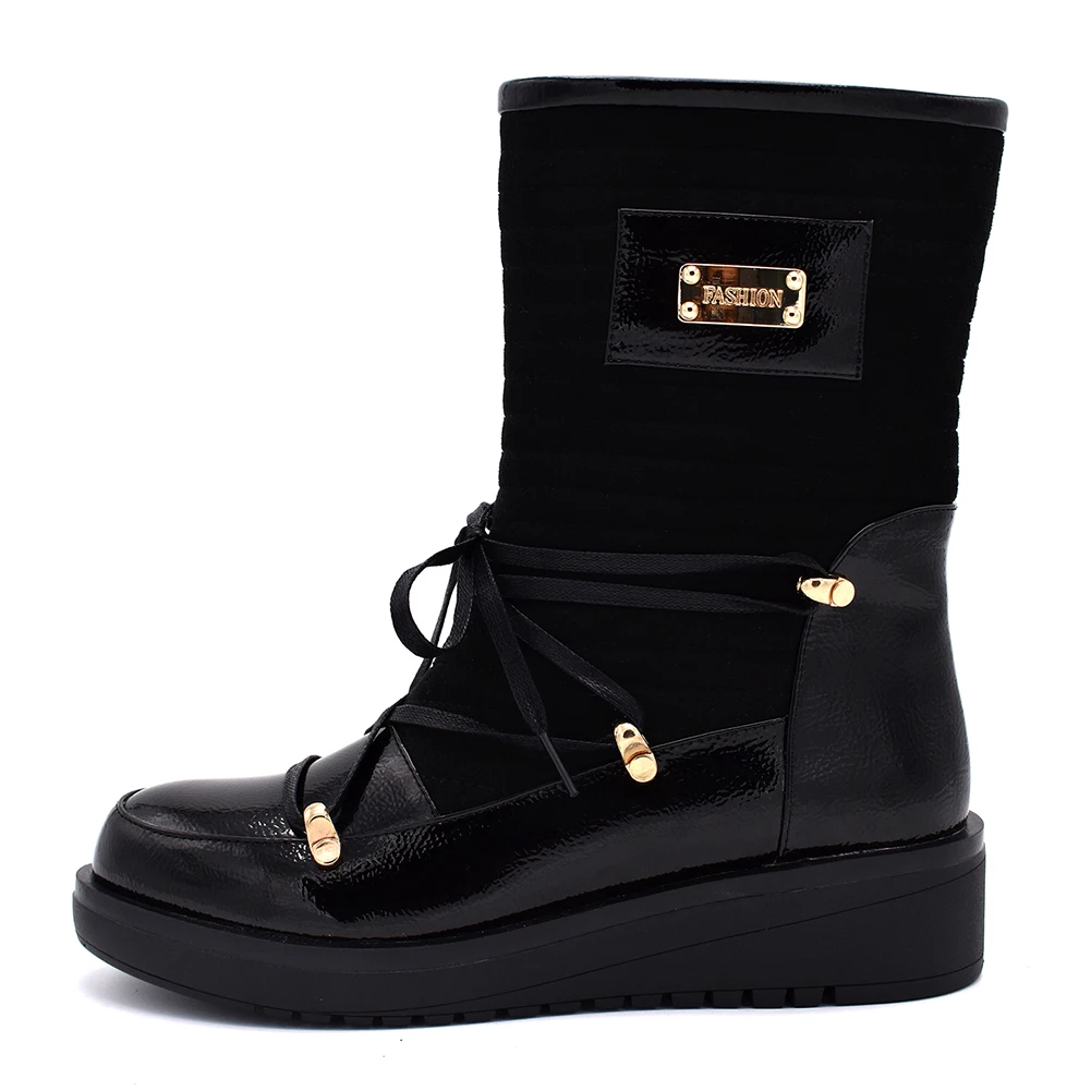 Botte Chaussures De 35 red Mode Au D'hiver Fur With Bottes Fur 40 Femmes Grande Dropship Doratasia black mollet Black Wine Neige 2018 Femme red Taille Garder Chaud Mi Wine FwtxaYP8q