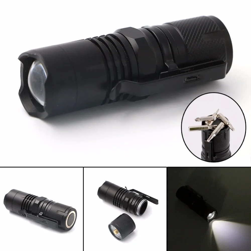 

Muilti-function Flashlights LED Magnetic led Flashlight Torch Work Lamp Magnet Camping Outdoor Zoom 16340 Lampe Torche Linterna