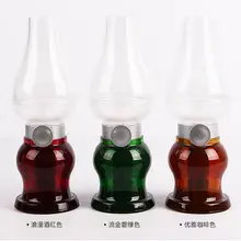 Ретро винтажный выдув USB светодиодный керосин Настольная Лампа Ночная яркость регулируемая для чтения спальня домашний Декор подарок