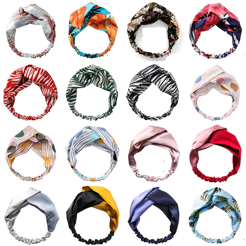 

VIVILADY Cute Multicolor Printed Knot Soft Solid Women Elastic HairBands Rope Hot Sale New Lady Turban Hair Accessories Bijoux